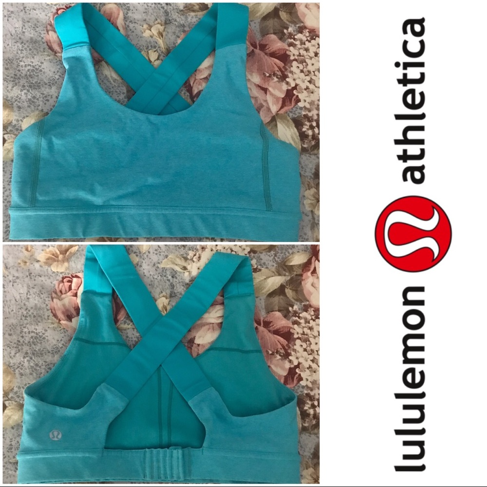 Lululemon teal size 6 athletic yoga sports bra